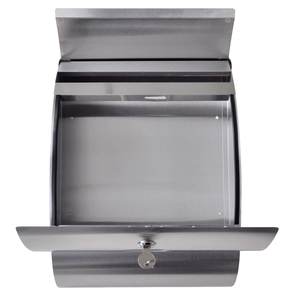 Mailbox on Stand Stainless Steel (50351+ 50354)