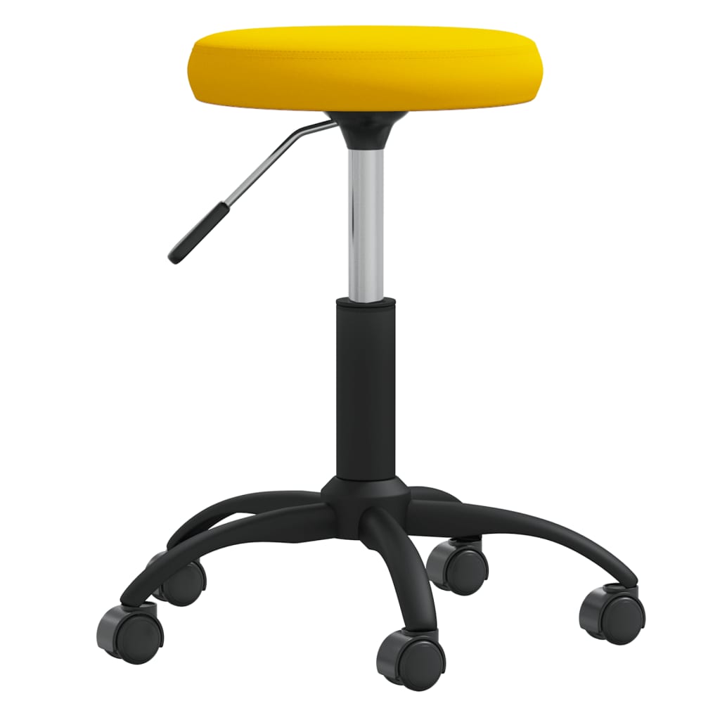 Massage Stool Velvet Mustard Yellow (333181)