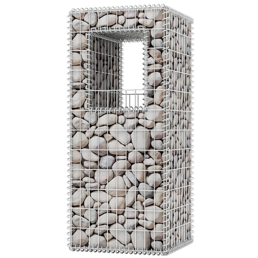 Gabion Basket Post/Planter Steel 50x50x120 cm