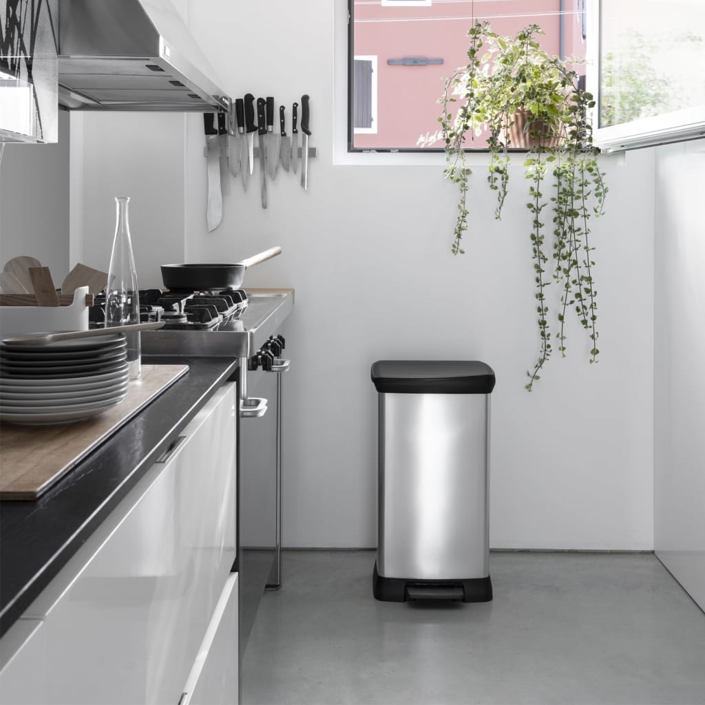 Curver Pedal Bin "Deco" 50 L Silver