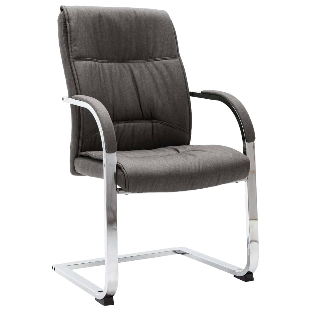Cantilever Office Chair Grey Fabric