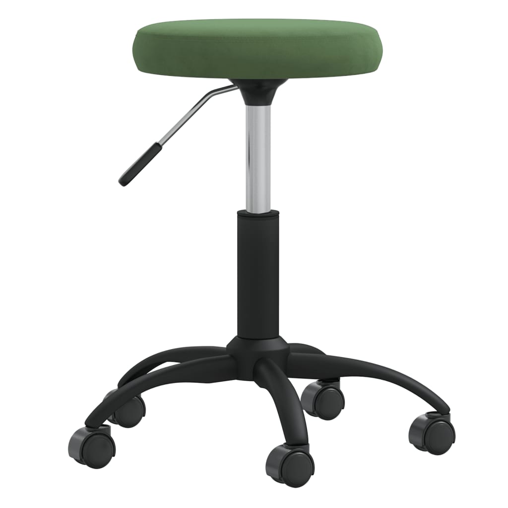 Massage Stool Velvet Dark Green (333177)