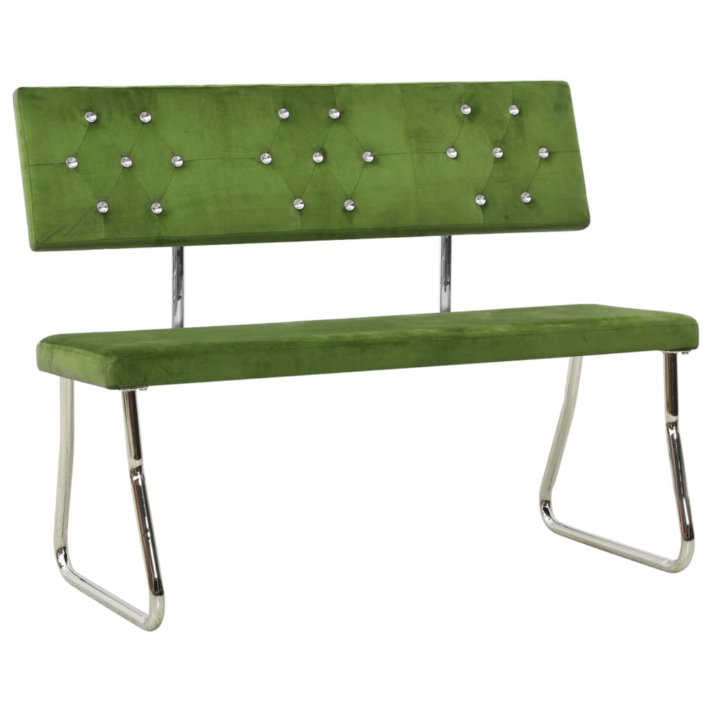 Bench 110 cm Light Green Velvet