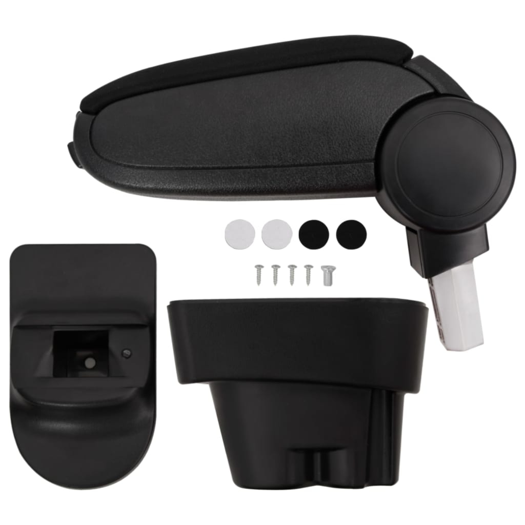 Car Armrest Black 12x36x(33,5-48) cm ABS
