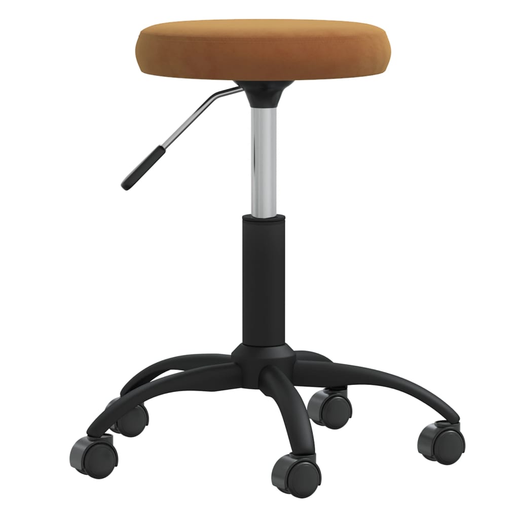 Massage Stool Velvet Brown (333172)