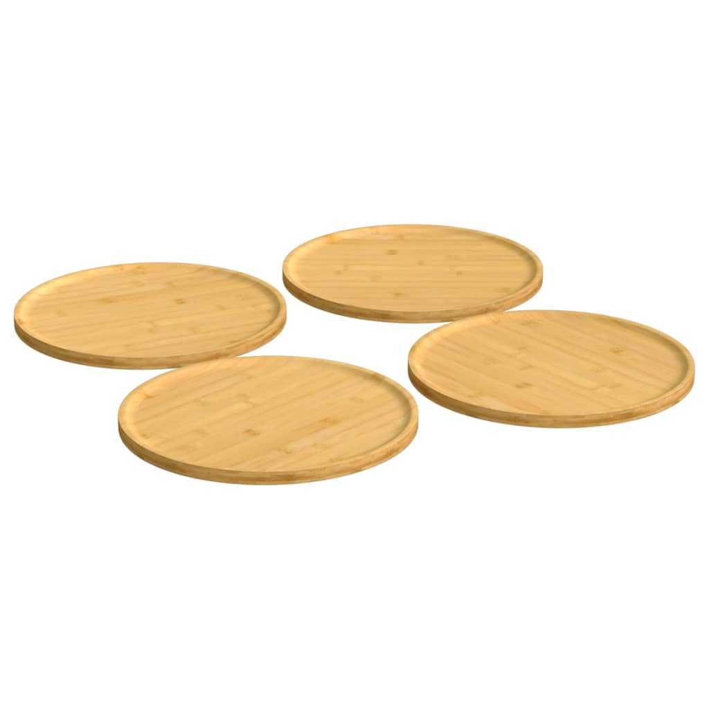 Pizza Plates 4 pcs Ø32x1,5 cm Bamboo
