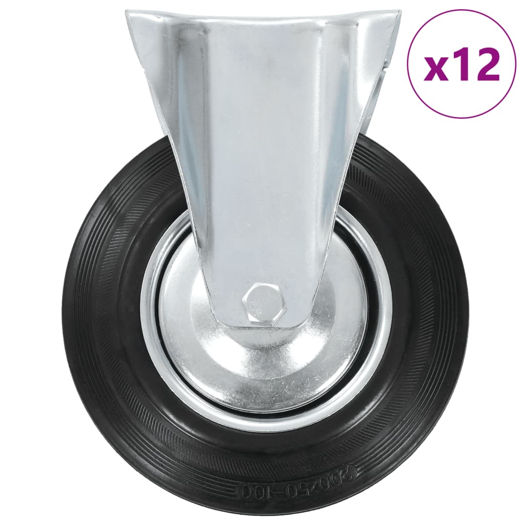 12 pcs Fixed Casters 200 mm (3x143453)