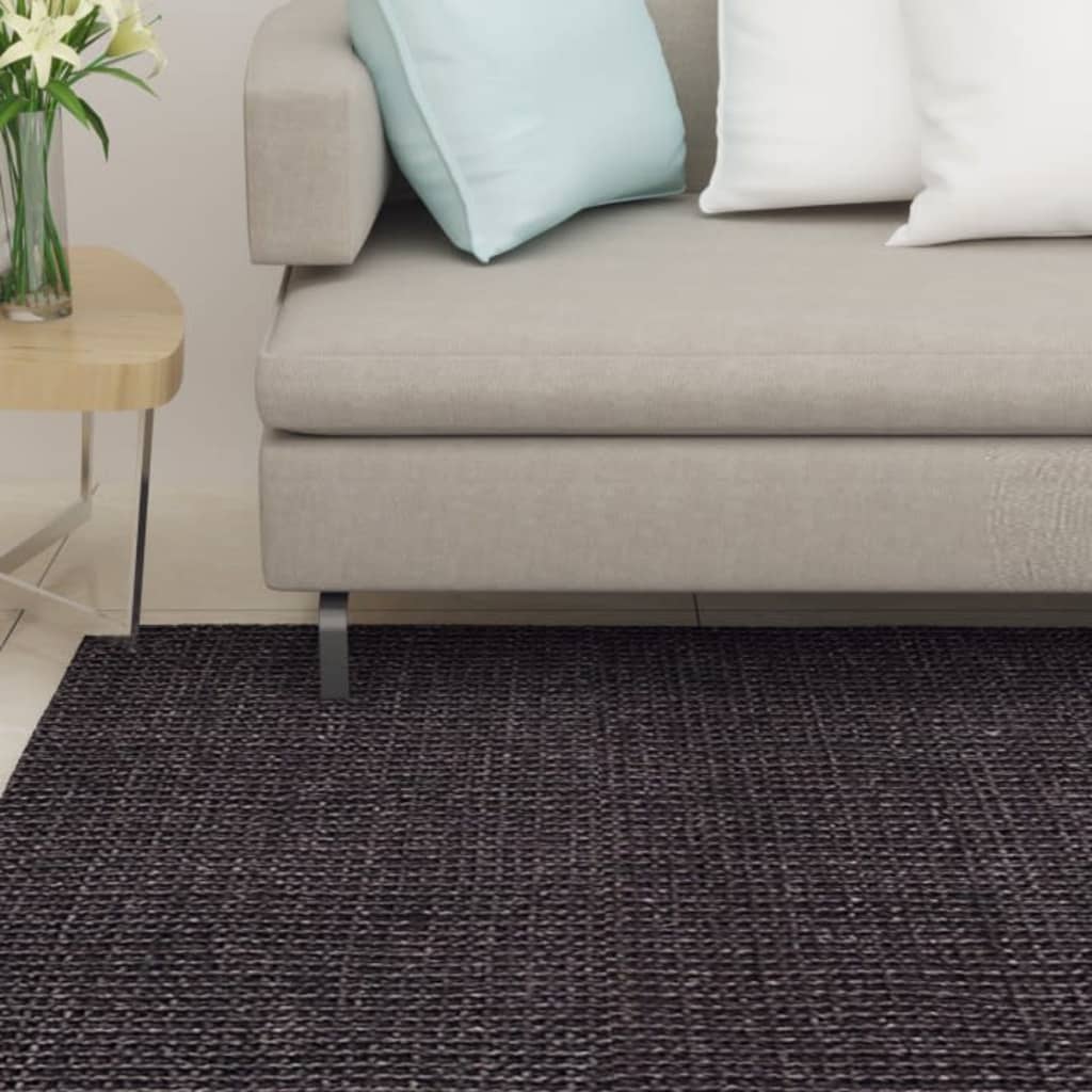 Sisal Rug for Scratching Post Black 80x300 cm